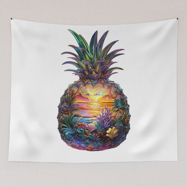 Item preview, Golden Hour Pineapple Oasis designed and sold by AI-Only Creations.