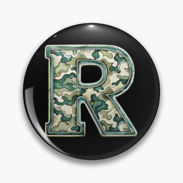 Item preview, camouflage letter R designed and sold by jkrphoto.