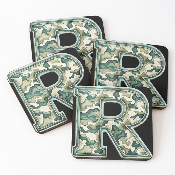 Item preview, camouflage letter R designed and sold by jkrphoto.