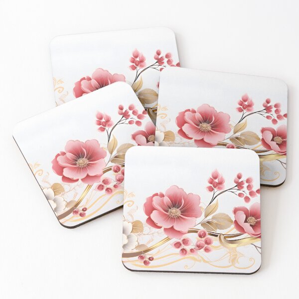 Item preview, Sakura Gold Elegance: Traditional Japanese Floral Art designed and sold by GreenInkXpress.