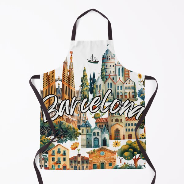 Item preview, Barcelona city collage style designed and sold by Micapox.