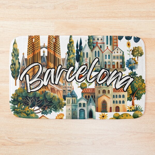 Item preview, Barcelona city collage style designed and sold by Micapox.