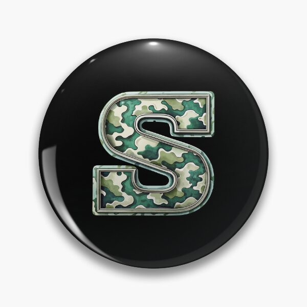 Item preview, camouflage letter S designed and sold by jkrphoto.