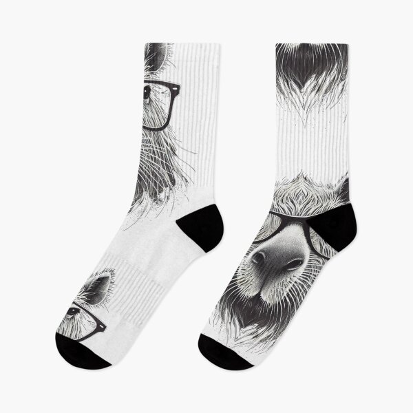 Item preview, Stylish Monochrome Capybara with Glasses - Minimalist Animal Portrait designed and sold by Blink Art Studio.
