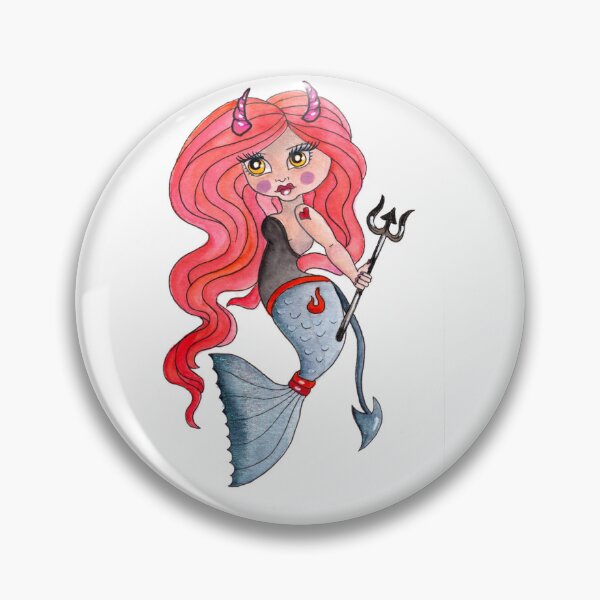 Aperçu de l'œuvre Petite Sirène Diable créée et vendue par ChubbyMermaid.