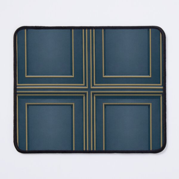 Item preview, Simple Geometric Regency Period Square Abstract Design Blue designed and sold by taiche.