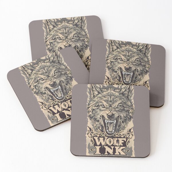 Item preview, "Ink Burst Wolf - Vintage Legend" designed and sold by Art-Vortex-fr.