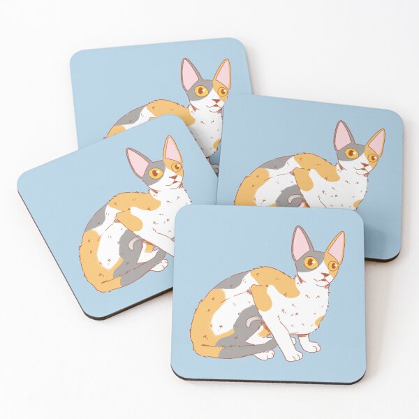 Item preview, Cornish Rex Cat Illustration designed and sold by Yaragold.