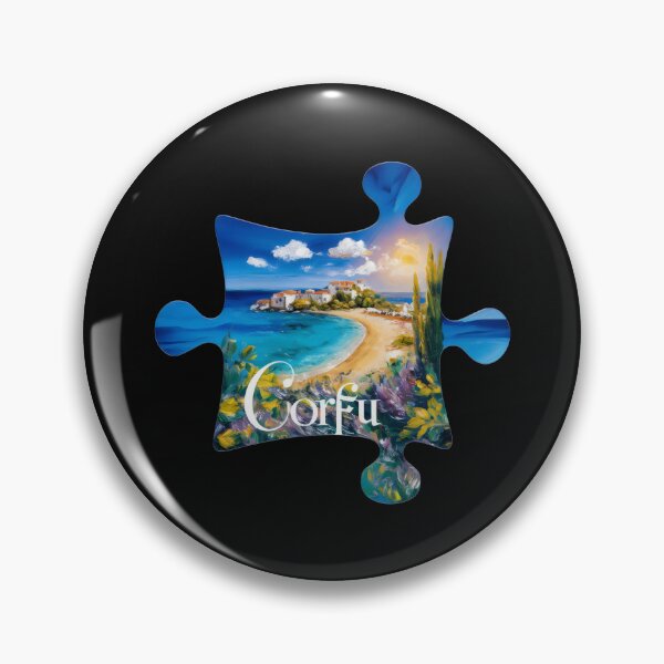 Item preview, Corfu Travel Greece -"Vintage Corfu: Greek Island Holiday Bliss" designed and sold by stickercuffs.