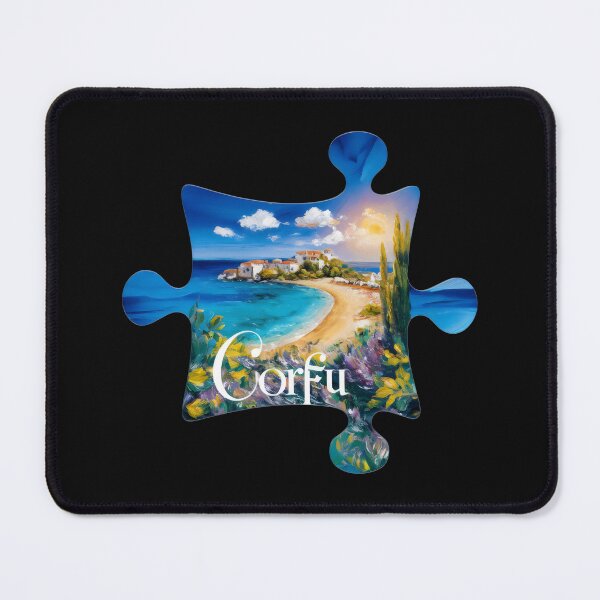 Item preview, Corfu Travel Greece -"Vintage Corfu: Greek Island Holiday Bliss" designed and sold by stickercuffs.