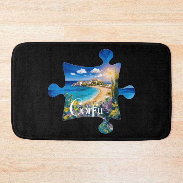 Item preview, Corfu Travel Greece -"Vintage Corfu: Greek Island Holiday Bliss" designed and sold by stickercuffs.