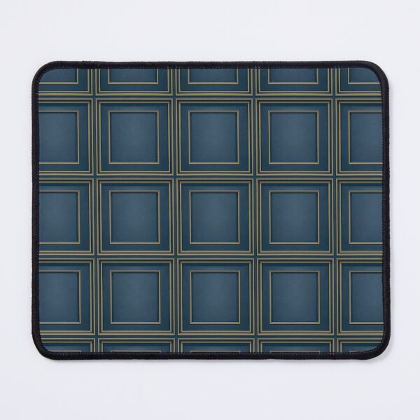Item preview, Simple Geometric Regency Period Square Abstract Pattern Blue designed and sold by taiche.