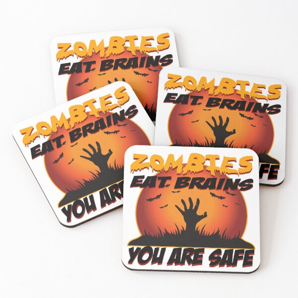 Item preview, Zombies Eat Brains, You Are Safe Funny Saying designed and sold by Henrylizarraga.