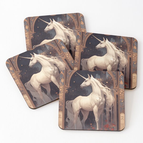 Item preview, Art nouveau Unicorn  designed and sold by MendaciousMina.