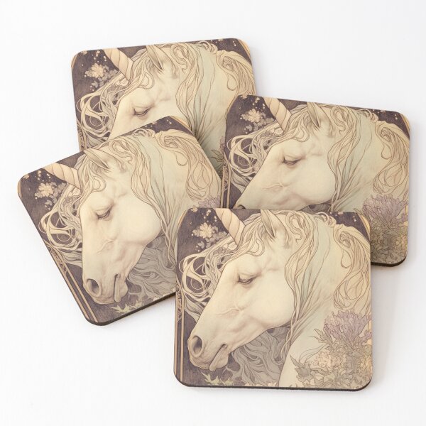 Item preview, Art nouveau Unicorn  designed and sold by MendaciousMina.
