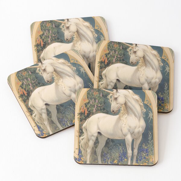 Item preview, Art nouveau Unicorn  designed and sold by MendaciousMina.