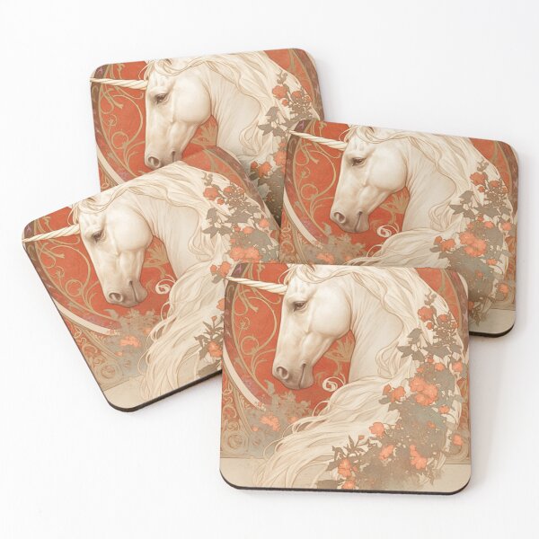 Item preview, Art nouveau Unicorn  designed and sold by MendaciousMina.