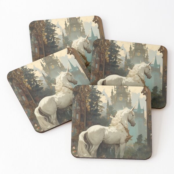 Item preview, Art nouveau Unicorn  designed and sold by MendaciousMina.
