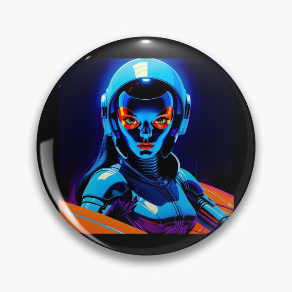 Item preview, Futuristic Female Robot Pilot Illustration designed and sold by artwaves.
