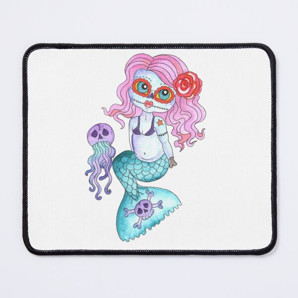 Item preview, Day of the Dead Mermaid designed and sold by ChubbyMermaid.
