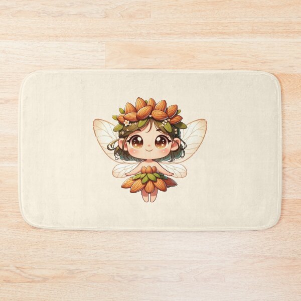 Item preview, Cute Almond Fairy with Wings and Flowers Kawaii Chibi Anime Manga designed and sold by Annika Shurafa.