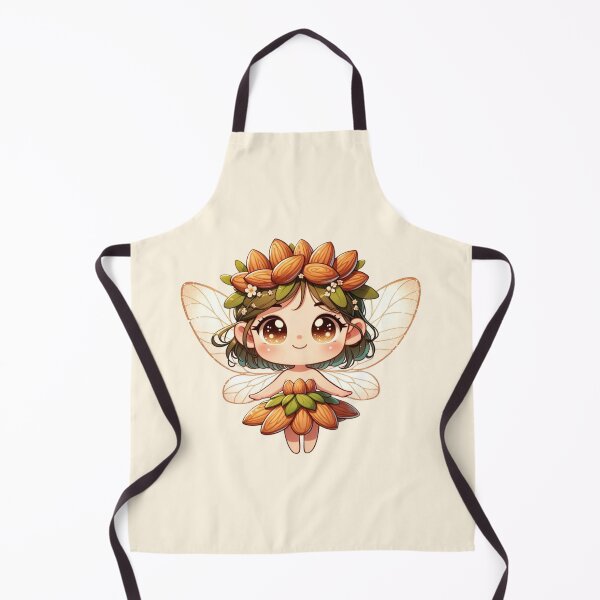 Item preview, Cute Almond Fairy with Wings and Flowers Kawaii Chibi Anime Manga designed and sold by Annika Shurafa.