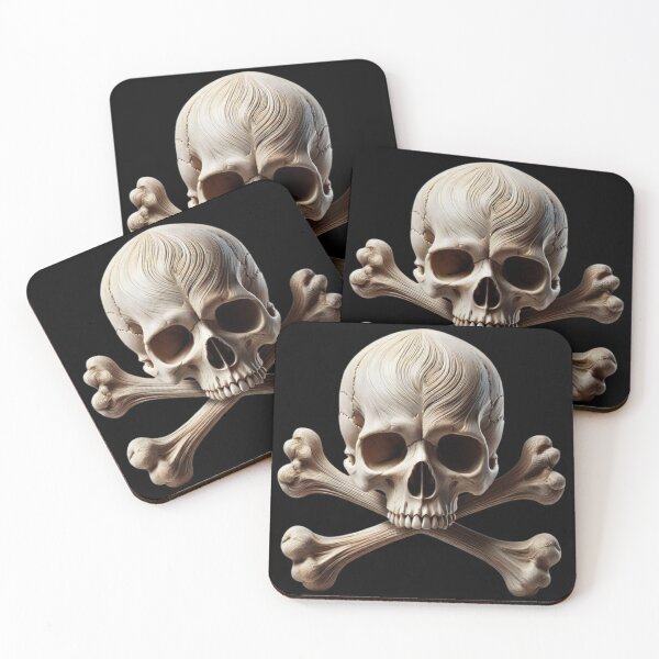 Item preview, Hyper-Realistic Skull with Crossbones 3 designed and sold by LaNadaYFundante.