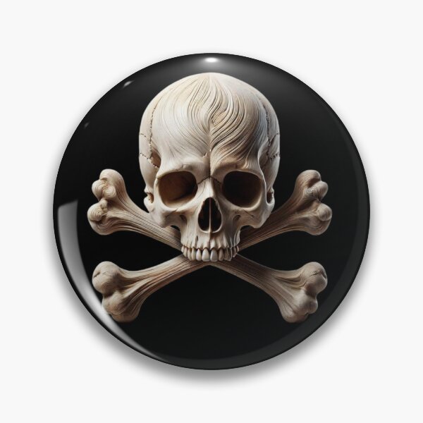 Item preview, Hyper-Realistic Skull with Crossbones 3 designed and sold by LaNadaYFundante.