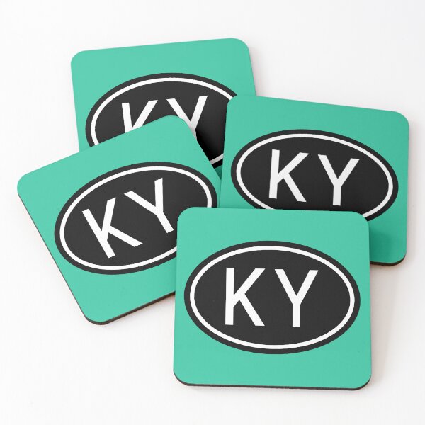 Item preview, KY Initials Monogram Oval White Letters designed and sold by Jeallan Designs.