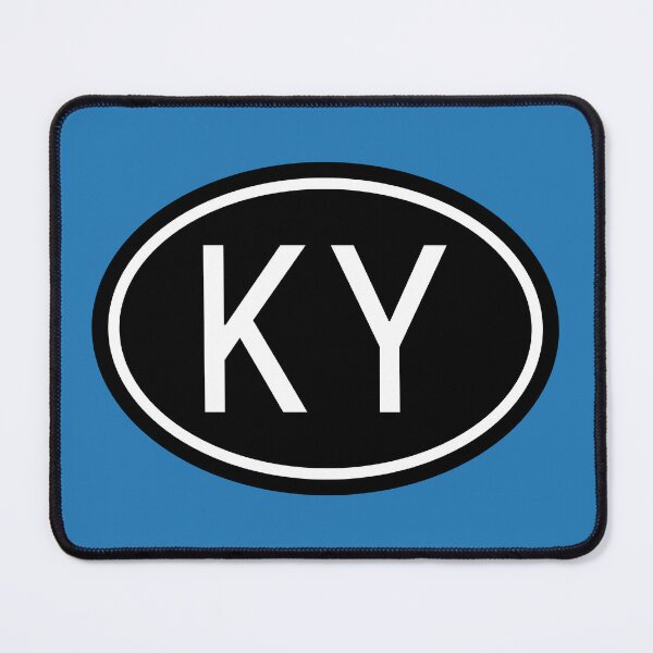 Item preview, KY Initials Monogram Oval White Letters designed and sold by Jeallan Designs.