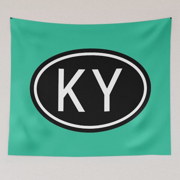 Item preview, KY Initials Monogram Oval White Letters designed and sold by Jeallan Designs.