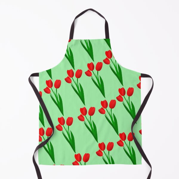 Item preview, Vintage Red Rose with Green Leaves Pattern designed and sold by Liza36designs.