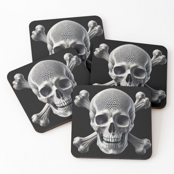 Item preview, Hyper-Realistic Skull with Crossbones 4 designed and sold by LaNadaYFundante.