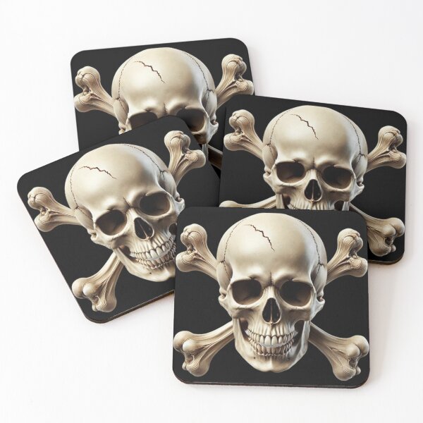 Item preview, Hyper-Realistic Skull with Crossbones 5 designed and sold by LaNadaYFundante.