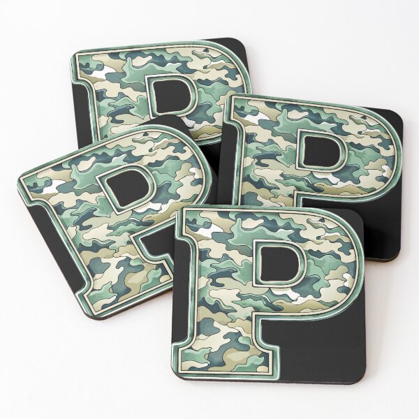 Item preview, camouflage letter P designed and sold by jkrphoto.