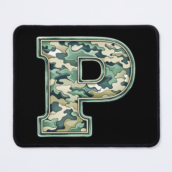 Item preview, camouflage letter P designed and sold by jkrphoto.