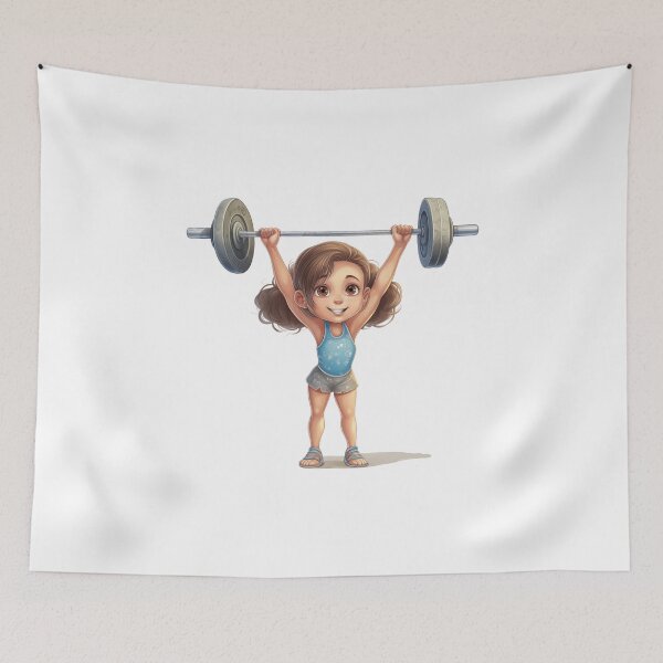 Item preview, Girl lifting weights designed and sold by TeeTemptation.