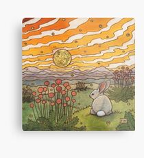 Bunny Sunset Metal Print