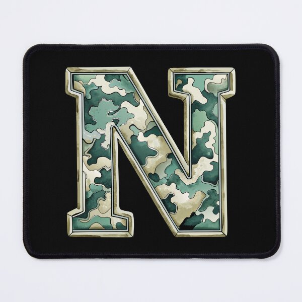 Item preview, camouflage letter N designed and sold by jkrphoto.