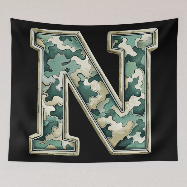 Item preview, camouflage letter N designed and sold by jkrphoto.