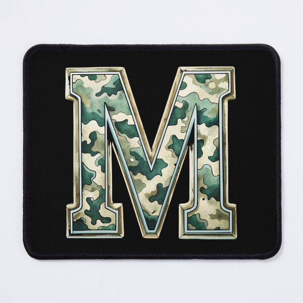 Item preview, camouflage letter M designed and sold by jkrphoto.