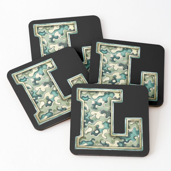 Item preview, camouflage letter L designed and sold by jkrphoto.
