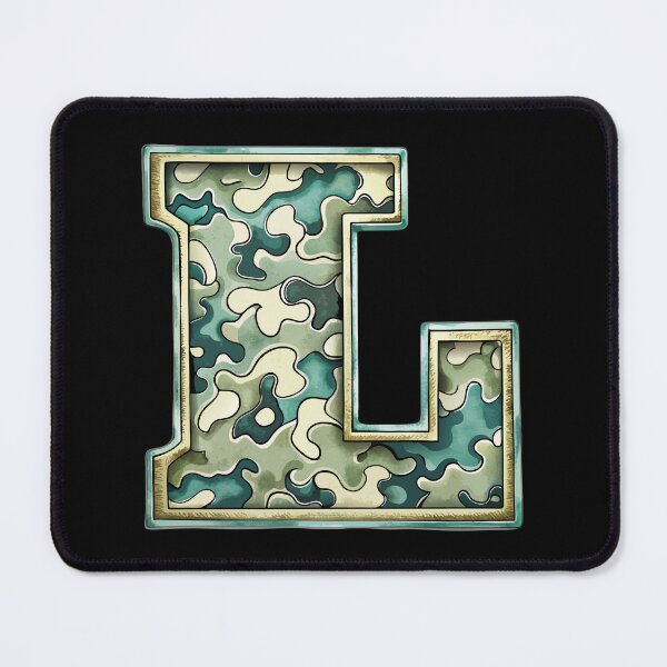 Item preview, camouflage letter L designed and sold by jkrphoto.