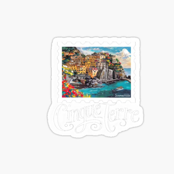 Item preview, Cinque Terre Travel Italy -"Discover Italy's Cinque Terre Coast" designed and sold by stickercuffs.