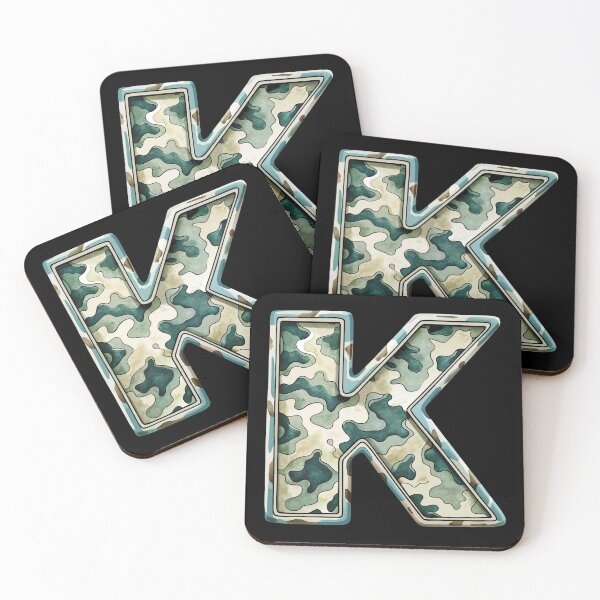 Item preview, camouflage letter K designed and sold by jkrphoto.