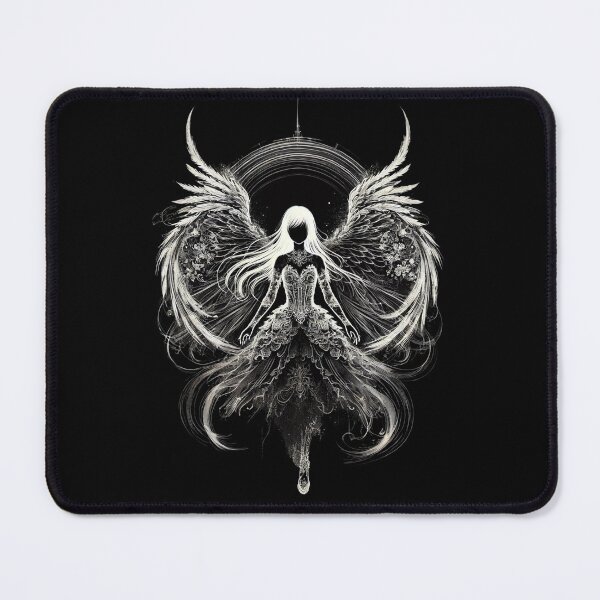 Item preview, Ethereal Gothic Angel Girl - Dark Elegance designed and sold by Blink Art Studio.