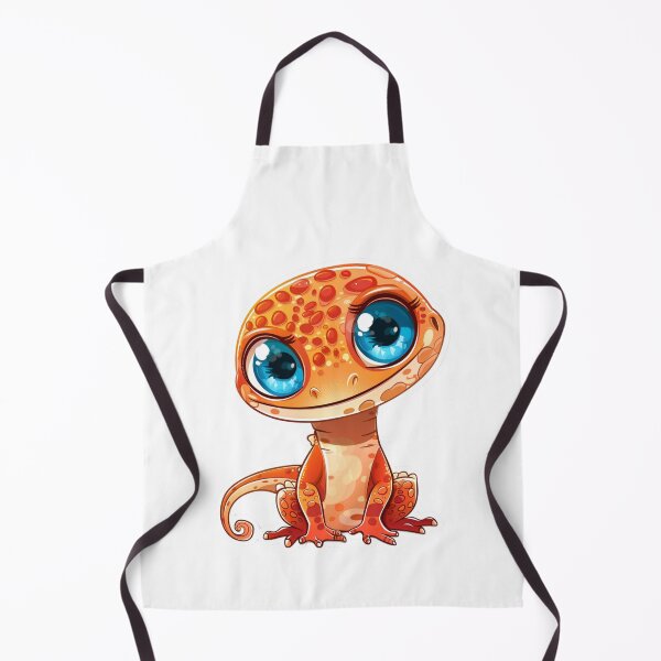 Item preview, Cute Orange Big Blue Eyes Lizzard designed and sold by NicolasGlowArt.