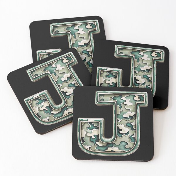 Item preview, camouflage letter J designed and sold by jkrphoto.