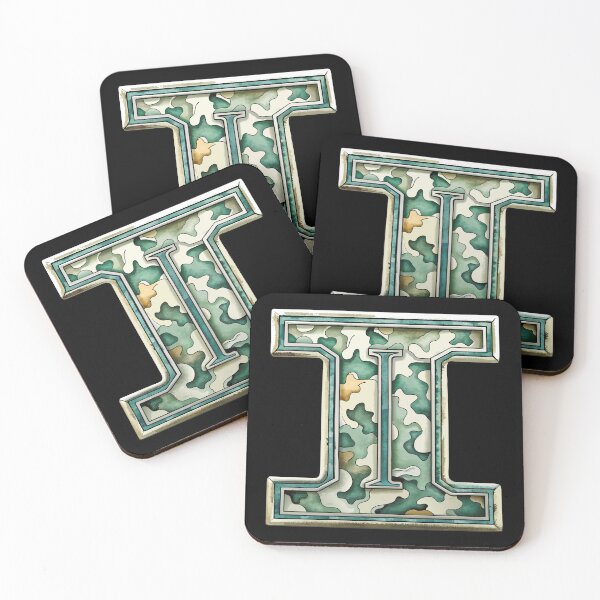 Item preview, camouflage letter I designed and sold by jkrphoto.