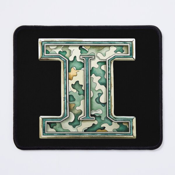 Item preview, camouflage letter I designed and sold by jkrphoto.
